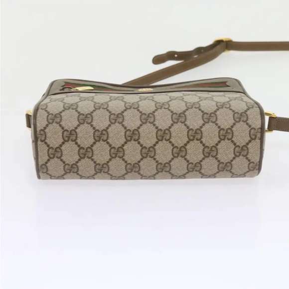 Authentic GUCCI GG Supreme Web Sherry line Bag Beige Red 56 02 087 Auth yk9330 - Picture 5 of 12